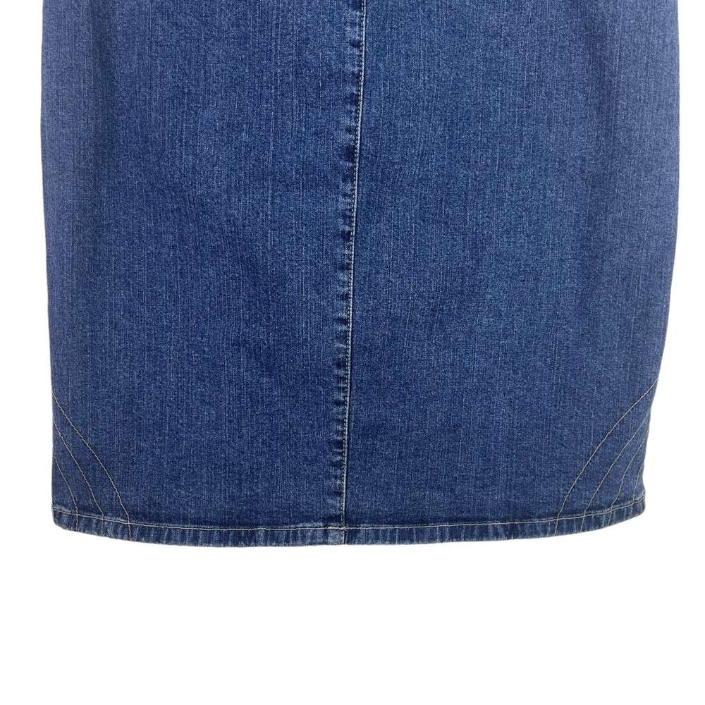 L.A. Blues Vintage Y2K 90s Zip Front Denim Jean Skirt Grunge Streetwear Size 10 - Picture 8 of 14